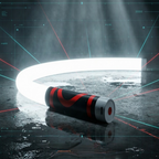 Flexible silicone LED strip light by Arenzza, showing the bright, colorful light strip with a flexible silicone casing for garden or tool use.