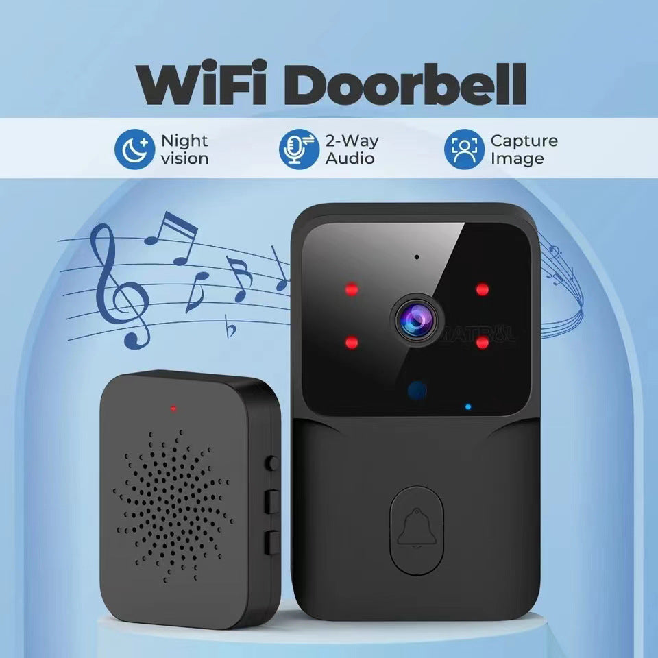 Arenzza Smart WiFi Video Doorbell mounted outdoors with camera lens and doorbell button, part of Tools & Garden collection.