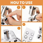 Arenzza grommet tool kit with pliers, punches, and grommets for fabric and craft projects in a compact tools and garden set.