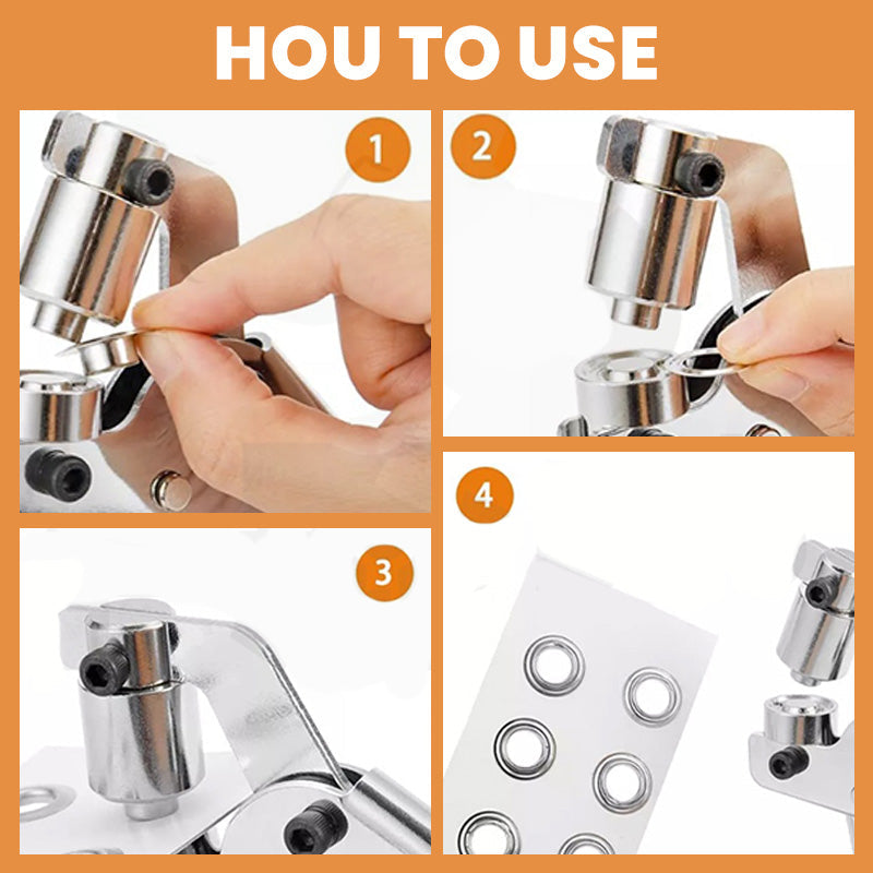 Arenzza grommet tool kit with pliers, punches, and grommets for fabric and craft projects in a compact tools and garden set.