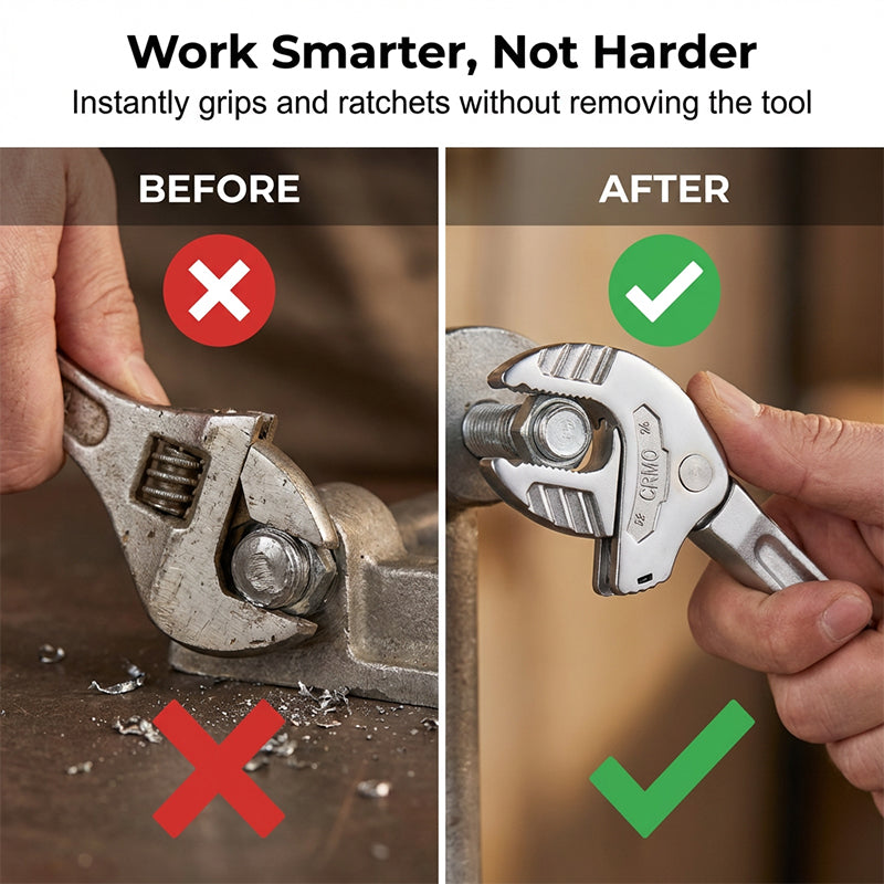 Arenzza self-adjusting multi-function wrench with high grip, ergonomic design, and durable metal construction for versatile tool use.