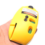 Arenzza 90 Degree Infrared Laser Level showing bright laser beam at a right angle, used for precise construction and alignment tasks.