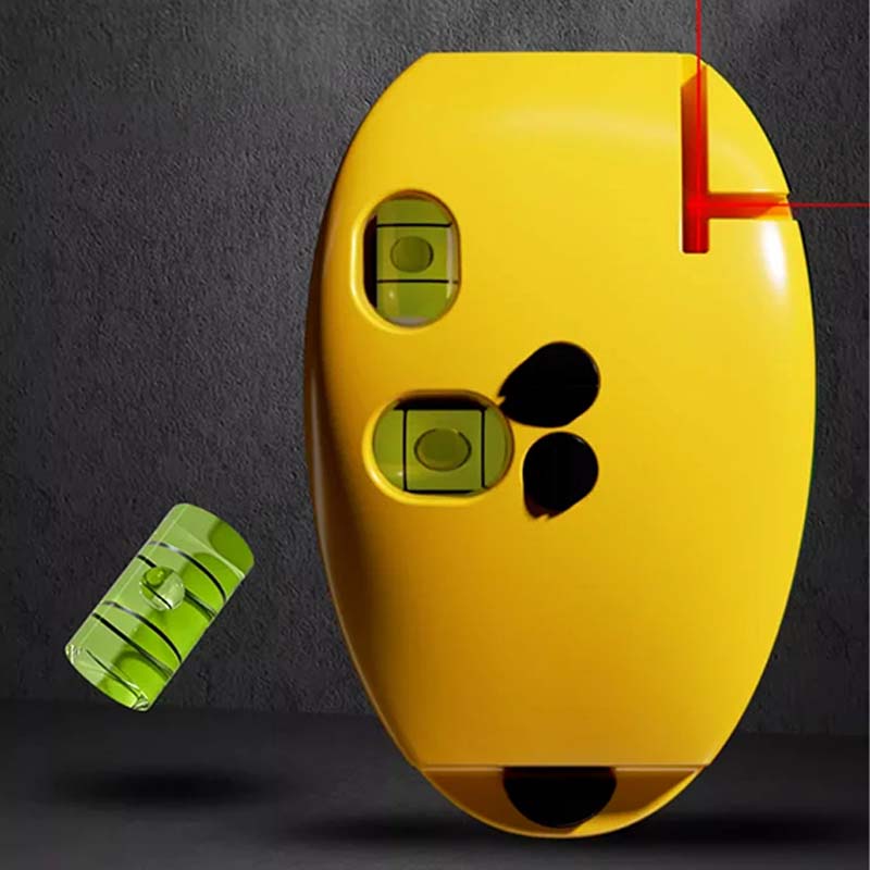 Arenzza 90 Degree Right Angle Infrared Laser Level for tools and garden projects, showing the laser emitter and measurement angles.