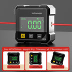Arenzza 4-Side Magnetic Digital Angle Gauge with laser, showcasing its digital display and magnetic base for precise angle measurements.