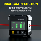 Arenzza 4-Side Magnetic Digital Angle Gauge with Laser, a tool for precise angle measurement with digital display and magnetic base.