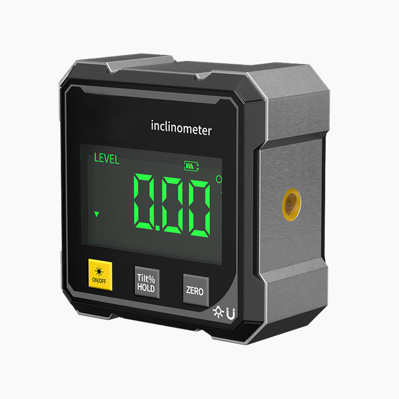 Arenzza 4-Side Magnetic Digital Angle Gauge with Laser, a handy tool for precise angle measurements in tools and garden projects.