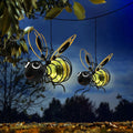 Aarenza outdoor hanging solar bee light, decorative garden tool with a bee shape, ideal for plant lovers and outdoor decor.