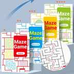 Aarenza Four-Level Progressive Maze Book set for children featuring colorful pages and engaging maze activities for kids and gifts.