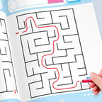 Arenzza four-level progressive maze book set for children, featuring colorful pages and engaging puzzles for young kids' development.
