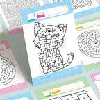 Aarenza Four-Level Progressive Maze Book Set for children, colorful educational toy with maze pages for kids' learning and fun.