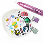 A set of Arenzza metallic marker pens with vibrant colors, perfect for kids' arts and crafts projects.