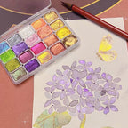 Arenzza shifting watercolor painting set for kids, featuring colorful watercolors, brushes, and paper for creative art projects.