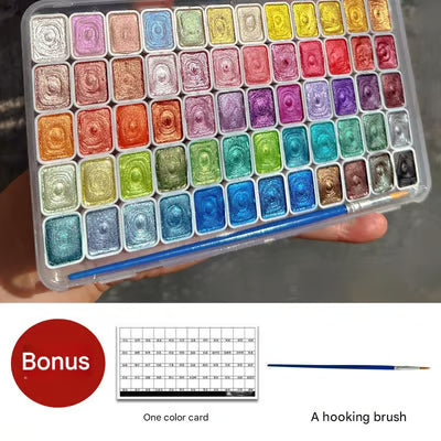 Arenzza shifting watercolor painting set for kids, featuring colorful paints, brushes, and watercolor paper for creative art projects.
