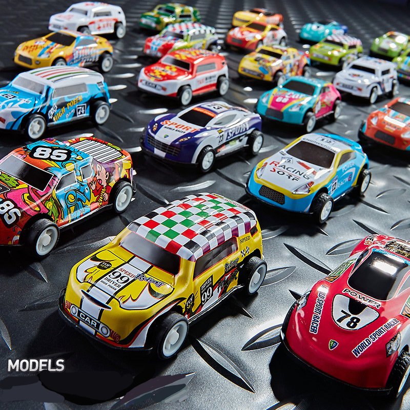 Arenzza pullback alloy car toy, small model with shiny metallic finish, designed for kids and gift use.