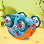 Arenzza gear-powered toy car for kids with LED lights and music, showcasing a colorful, dynamic design for imaginative play.