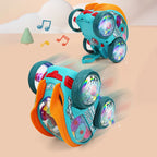 Aarenza gear-powered toy car with LED lights and music, designed for kids, showing the detailed colorful exterior and wheels.