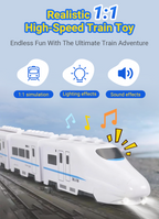Arenzza electric high-speed railway harmony train toy, colorful train model with realistic design for kids and play.