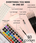 Arenzza premium watercolor set with portable paint kit, ideal for kids, teens, and adults for artistic gifting and creative projects.