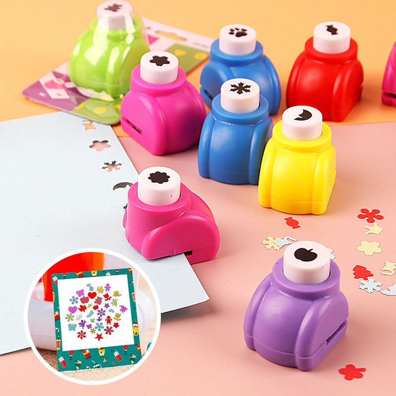 Arenzza DIY paper punch for children's crafts, colorful tool for creating fun paper shapes and designs.