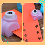 Arenzza DIY punch for paper crafts, children's toy for kids and gifts, featuring a colorful craft punch tool and paper craft materials.