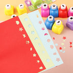 Arenzza DIY punch for paper crafts, colorful toy tool for children's arts and crafts projects, with various punch shapes and accessories.