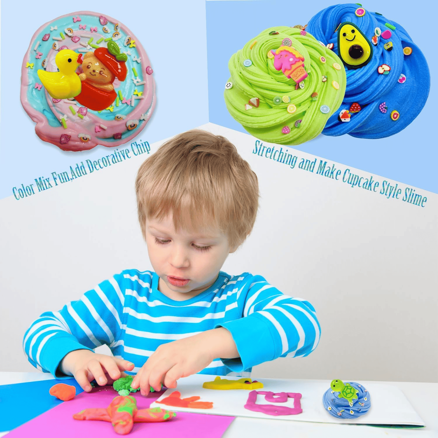 Arenzza scented slime toy featuring soft, squishy, colorful clay for kids' sensory play and DIY slime crafting.