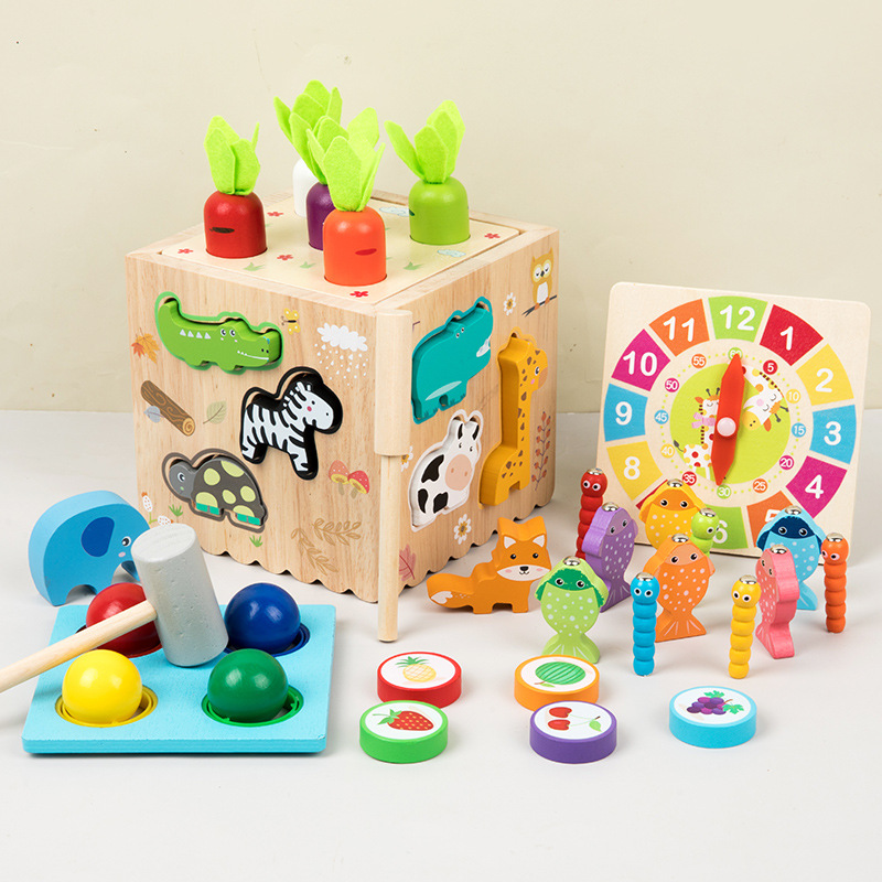 Arenzza multifunctional toddler learning activity cube with colorful interactive features for kids' educational play.