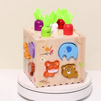 Colorful Arenzza multifunctional toddler learning activity cube with shapes, numbers, and interactive features for kids' development.