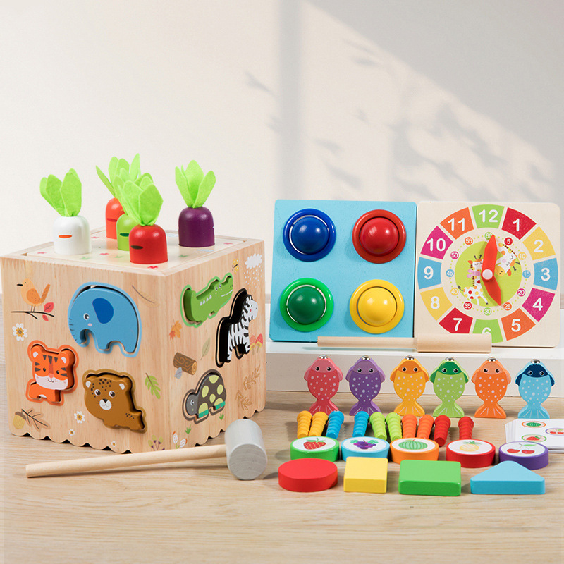 Arenzza multifunctional toddler learning activity cube with colorful buttons, shapes, and spinning parts for kids' educational play.