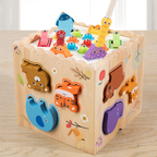 Arenzza multifunctional toddler learning activity cube with colorful shapes, numbers, and interactive features for kids' educational play.