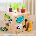 Arenzza multifunctional toddler learning activity cube with colorful shapes, beads, and spinning parts for early childhood development.