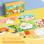 Colorful 3D EVA sticker craft kit for children from Arenzza, featuring various fun shapes for DIY kids' toy and gift projects.