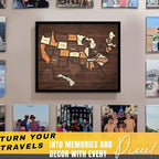 Aarenza 3D wooden travel map puzzle for kids and gifts, featuring intricately designed wooden pieces forming a world map.