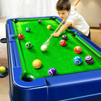 Aarenzza 6-in-1 portable multi-functional game table for kids, featuring colorful gaming surfaces and compact design.