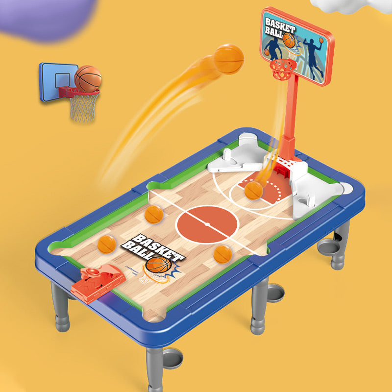 A portable Arenzza 6-in-1 multi-functional game table for kids, featuring colorful game surfaces and multiple gaming options.