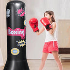 Aarenza Kids Inflatable Boxing Tumbler toy for kids, with colorful inflatable base and punching target for active play and fun.