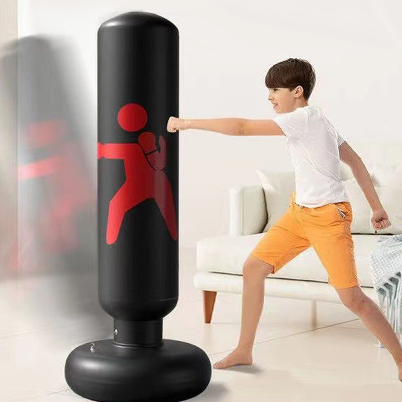 A kids inflatable boxing tumbler toy from Arenzza, featuring a colorful, durable inflatable design for energetic play.