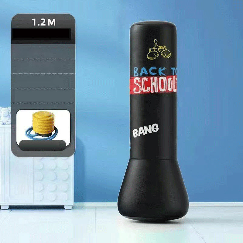 Kids inflatable boxing tumbler toy by Arenzza, featuring a colorful inflatable punching bag for active play and fun.