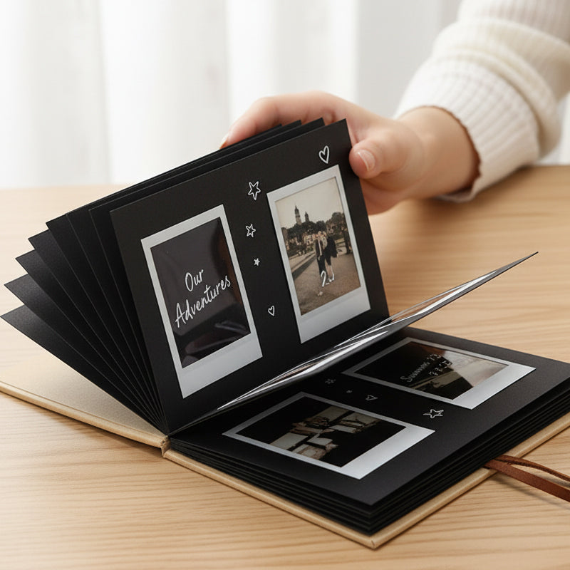 Arenzza Memory Keeper Accordion Scrapbook Album with colorful pages and decorative covers for kids and gift occasions.