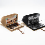 Arenzza Memory Keeper Accordion Scrapbook Album with colorful pages open, showcasing space for photos and memories.