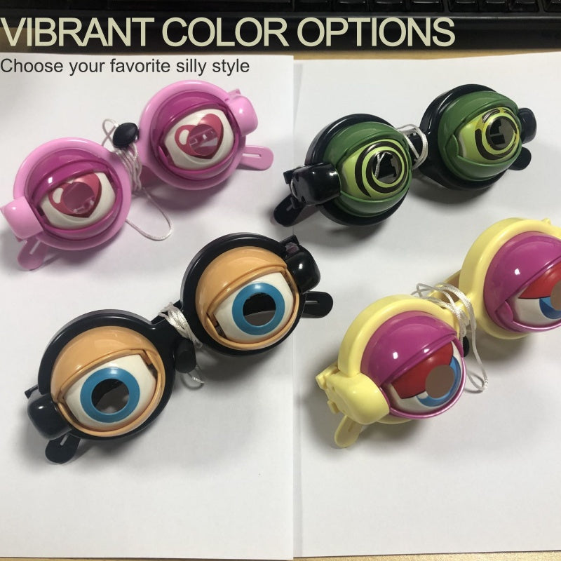 Funny Arenzza glasses with a winking eye mechanism, colorful plastic toy accessory for kids and gifts, ideal for fun occasions.