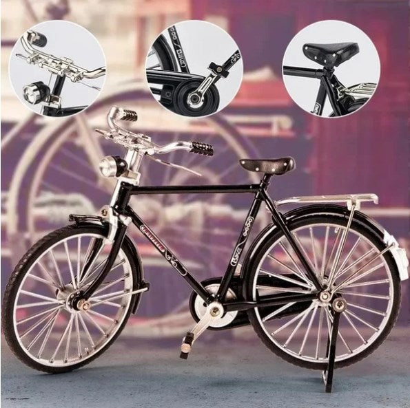 Arenzza DIY bicycle model toy for kids, featuring a detailed miniature bicycle with colorful parts and assembling components.