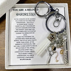 Arenzza hairstylist gift keychain featuring a playful toy design with colorful details, perfect for kids and gift options.