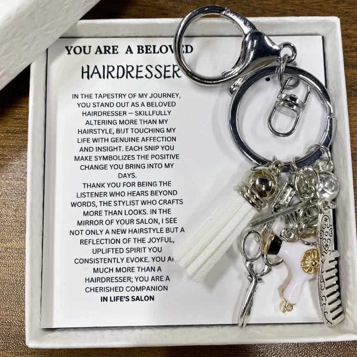 Arenzza hairstylist gift keychain featuring a playful toy design with colorful details, perfect for kids and gift options.