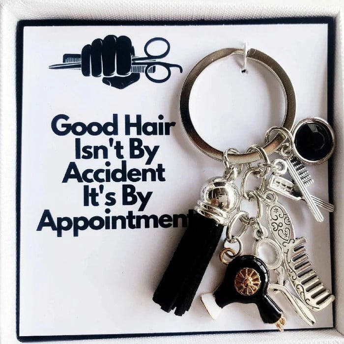 Arenzza hairstylist gift keychain featuring a playful, colorful design perfect for kids and gift occasions.