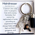 Arenzza hairstylist gift keychain featuring a playful toy design, perfect for kids and gift-giving.