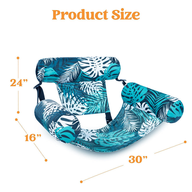 Arenzza inflatable pool floating chair designed for relaxing in the water, featuring a bright, colorful float with a comfortable seat.