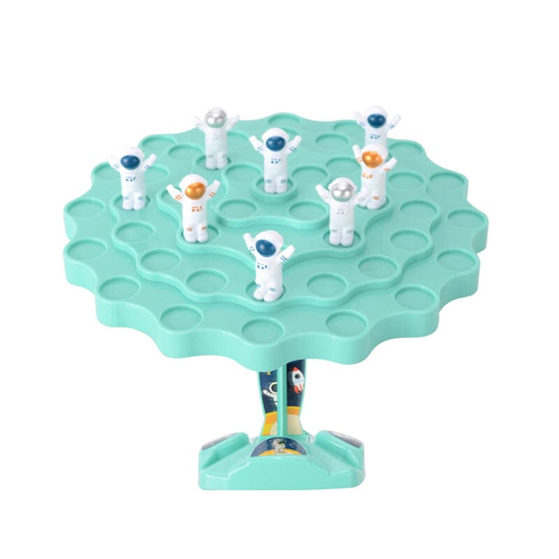 Arenzza Balance Astronaut Board Game for kids, featuring colorful astronaut pieces on a game board with planets and space-themed design.