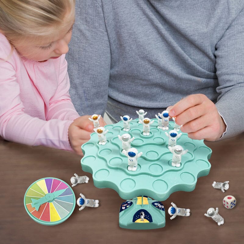 Balance Astronaut Board Game by Arenzza, colorful kids' toy with astronaut pieces and game board for children’s fun and learning.
