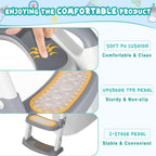 Arenzza potty training toilet seat with ladder for kids, featuring a colorful design and sturdy step stool for easy potty training.